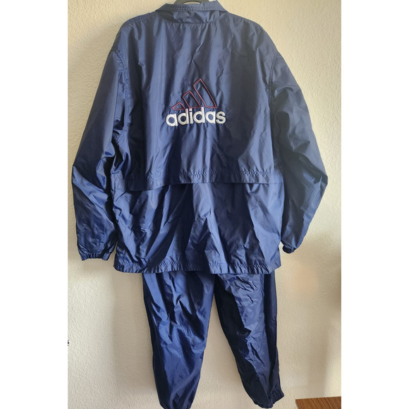 90's Adidas Men's Track Windbreaker Set Lg - Picture 7 of 11